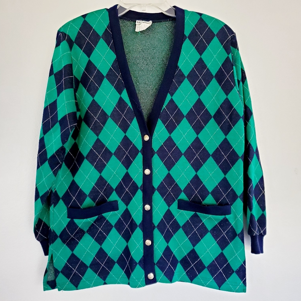 Vintage plaid cardigan
